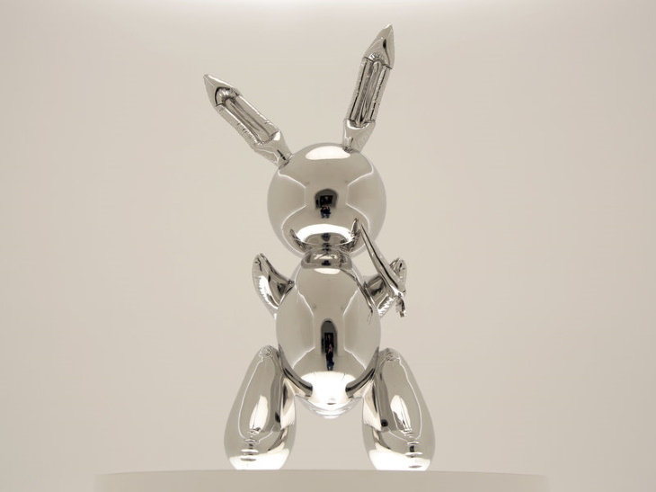 most expensive items on auction 2010-2020 Rabbit by Jeff Koons