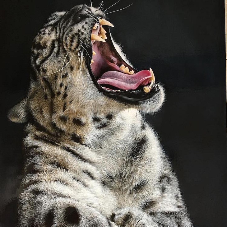 Wildlife Paintings,Snow leopards 