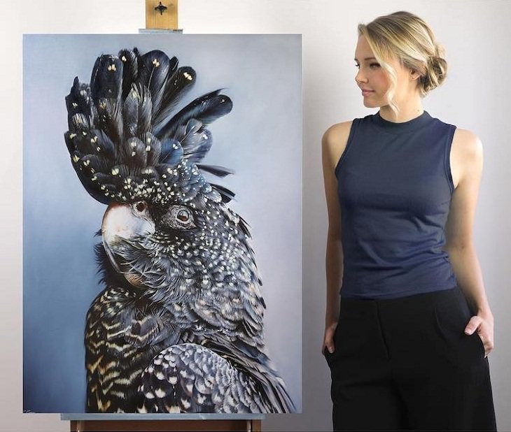 Wildlife Paintings,Black Cockatoo
