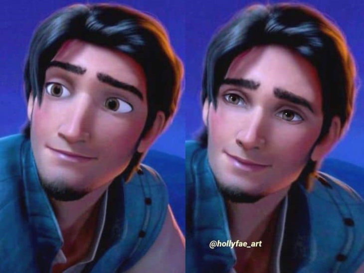 Disney Princesses Reimagined by Holly Fae Flynn Rider (Tangled)