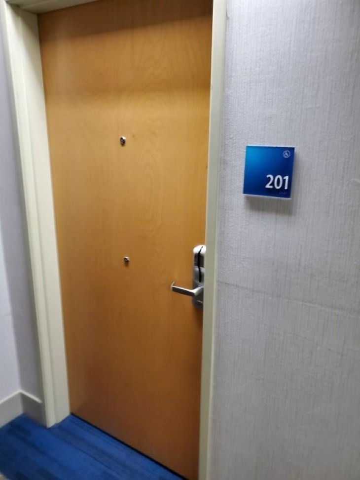 Genius Innovations for People With Disabilities The hotel rooms suitable for disabled individuals at this hotel have a lower peephole