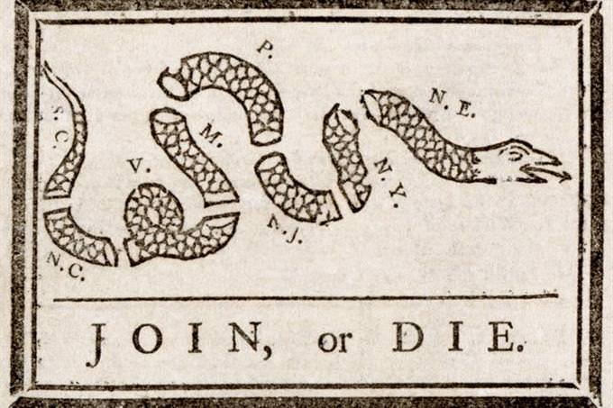 Join or Die poster