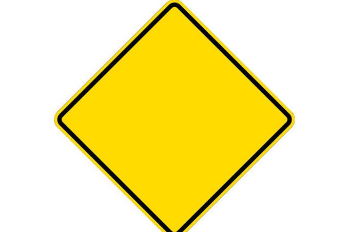 blank yellow sign