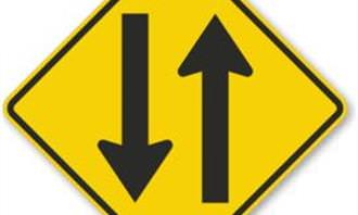 two-way traffic sign