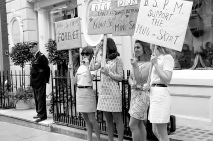 retro miniskirt protest