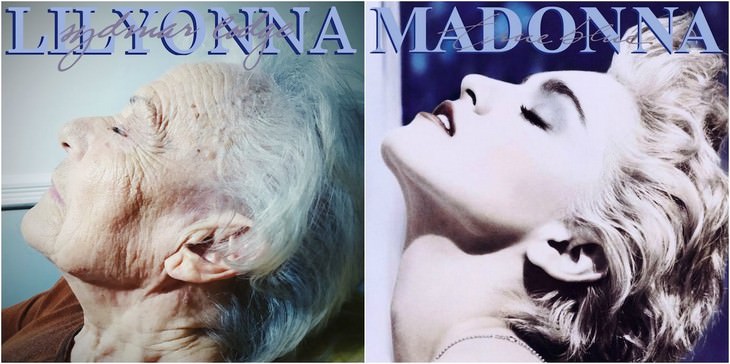 Seniors Brilliantly Recreate Famous Album Covers Madonna - True Blue