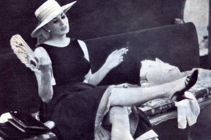 vintage woman smoking