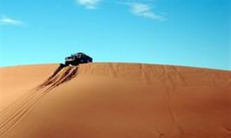 car in desert