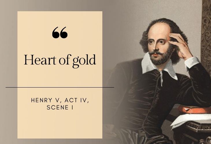 common phrases coined by Shakespeare heart of gold