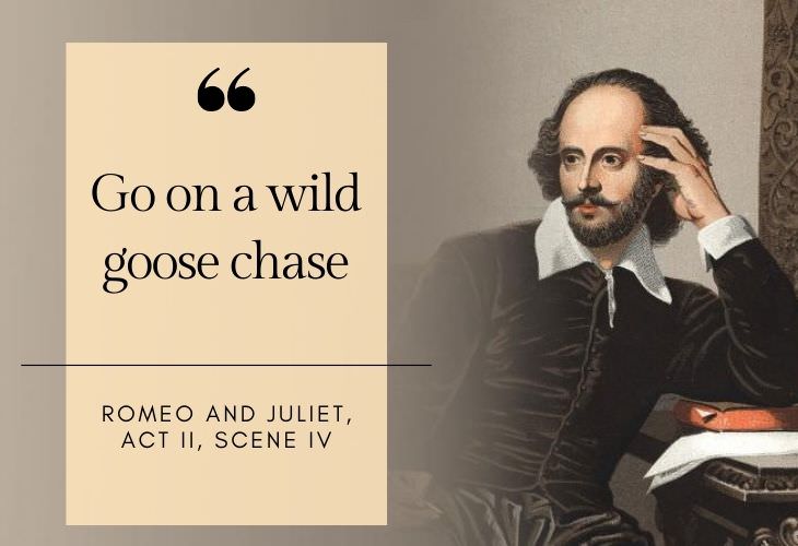 common phrases coined by Shakespeare Go on a wild goose chase