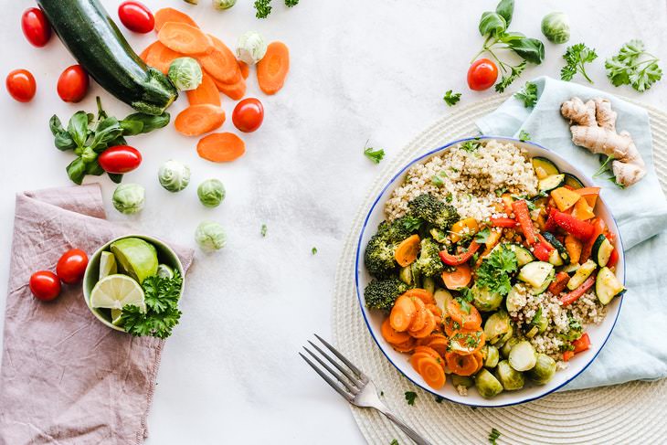 How to Eat Healthy When You’re Stressed a balanced vegetarian meal