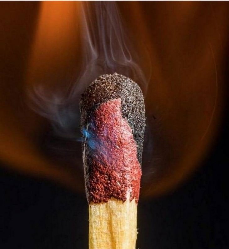 A Fascinating Microscopic Look a Ordinary Objects match fire