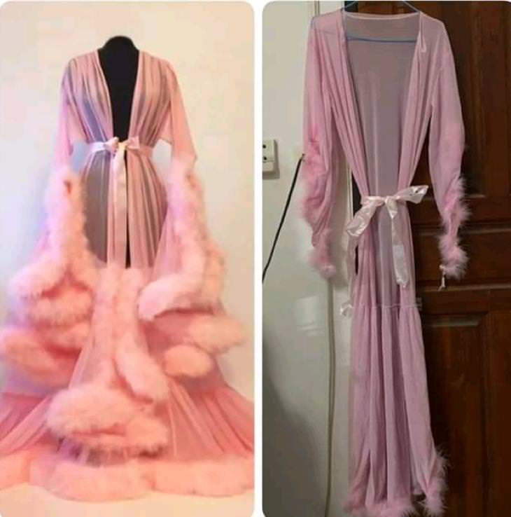 Online Shopping Fails pink robe