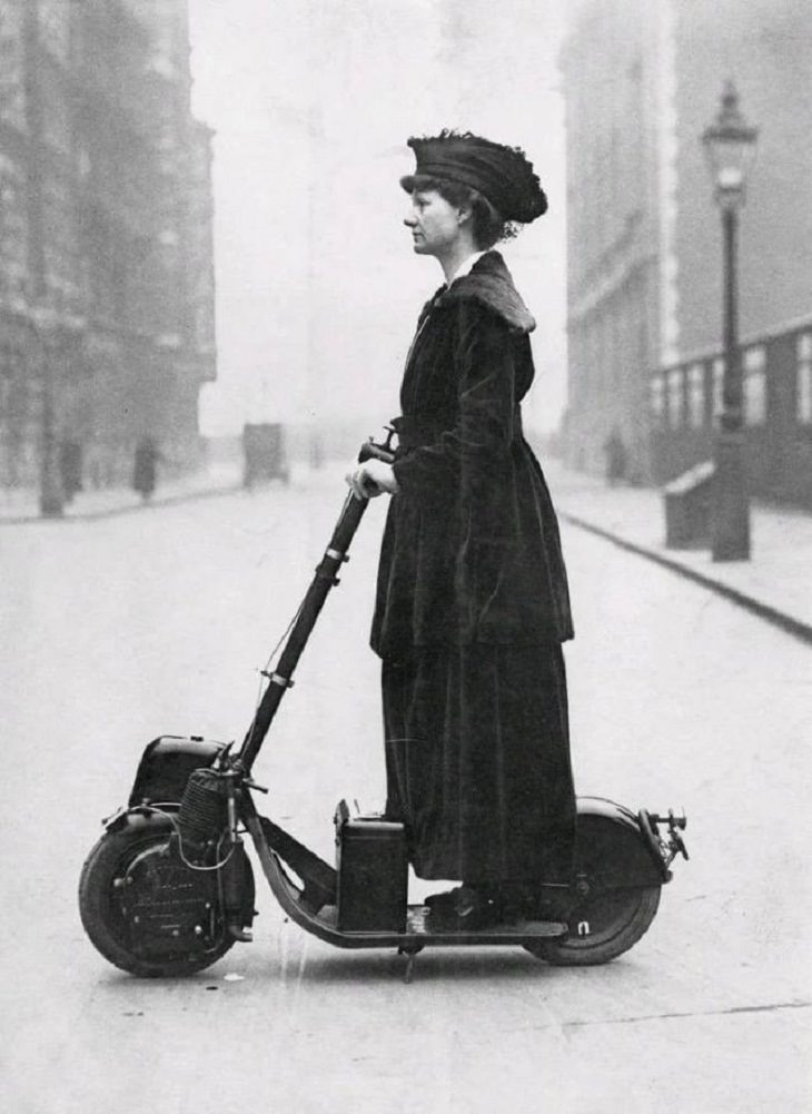 Vintage Photos, Florence Norman, scooter
