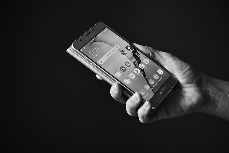 Smartphone Tips and Features black and white photo phone