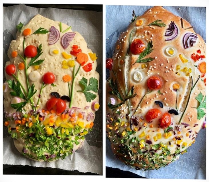 Stunning Art, painting made on bread