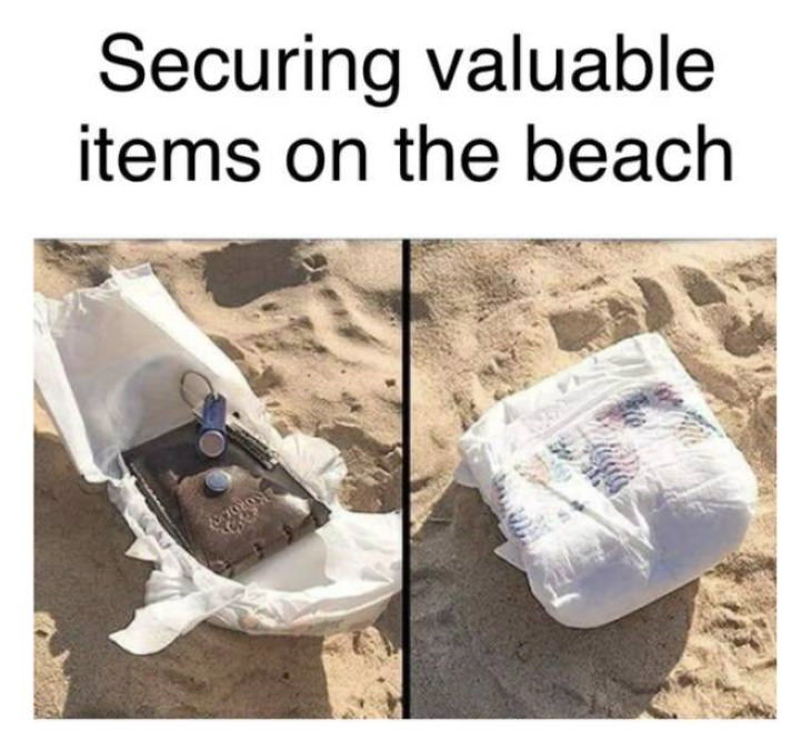 Clever Design Solutions diaper beach stash