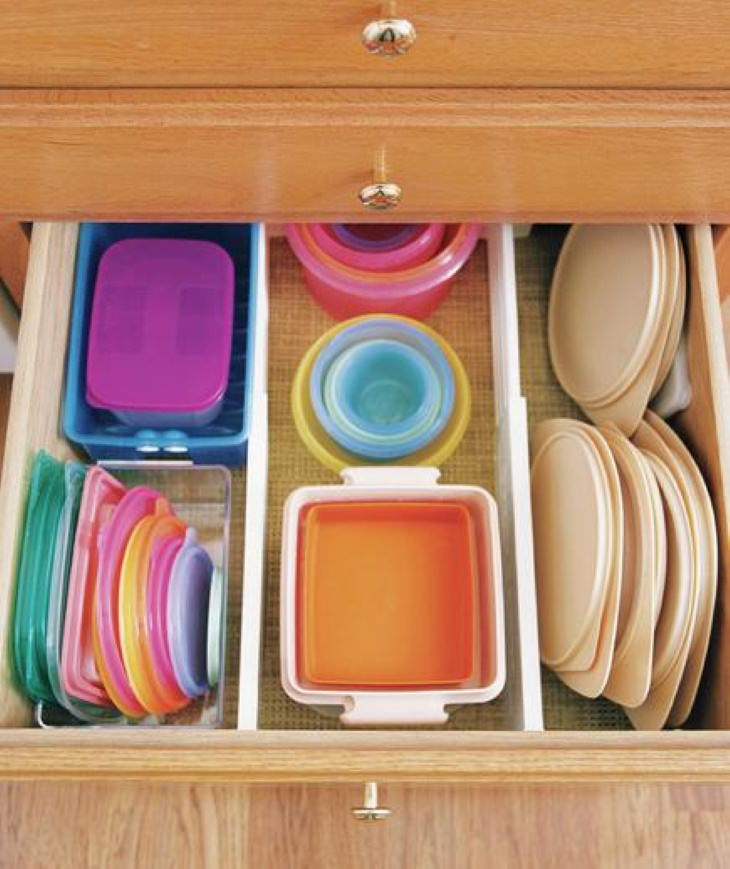 Tupperware organization tips drawer dividers