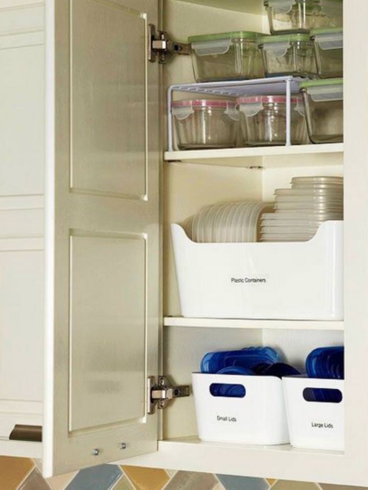 Tupperware organization tips bins