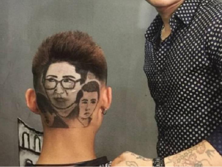 Artistic hair cuts with portraits and landscapes by Vietnamese hair stylist Truong Xuan Tuan