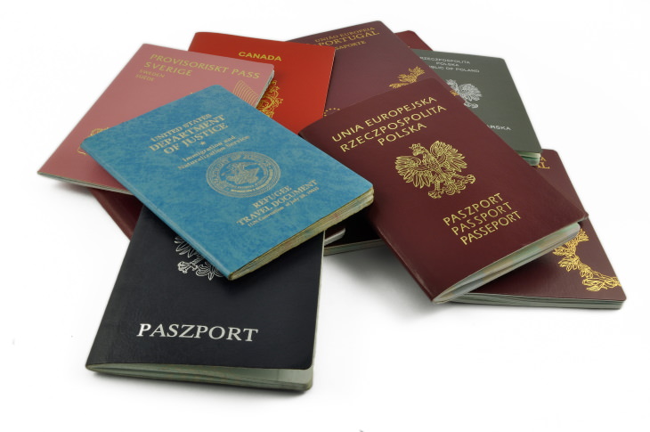 Passport Colors a set of different passports