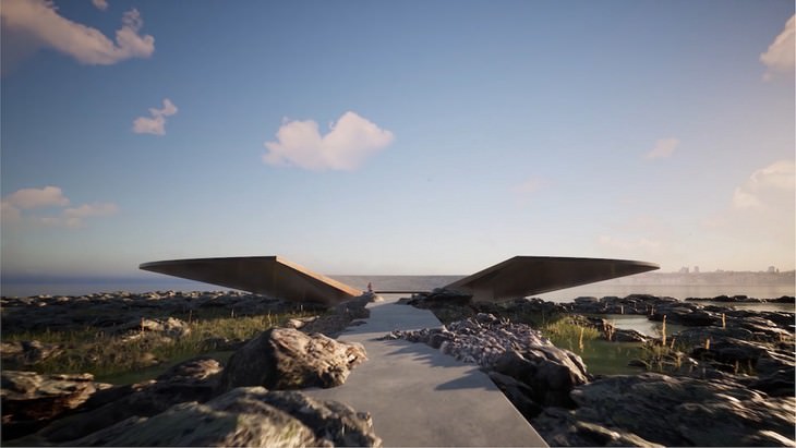 Stunning Corovavuris Memorial Planned in Uruguay pedestrian walkway