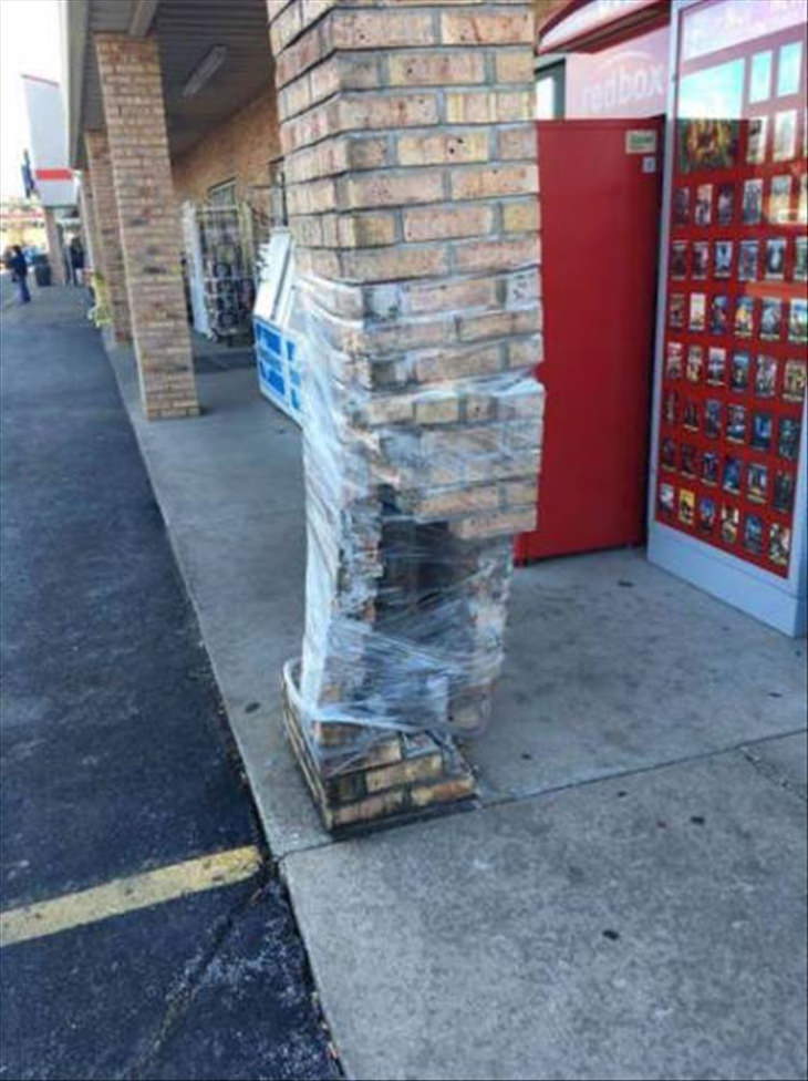Funny Fixes brick column