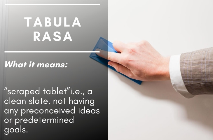 Latin Phrases We Use to This Day Tabula rasa