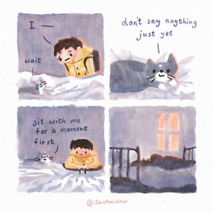 Comics About Cat Giving Mental Health Advice