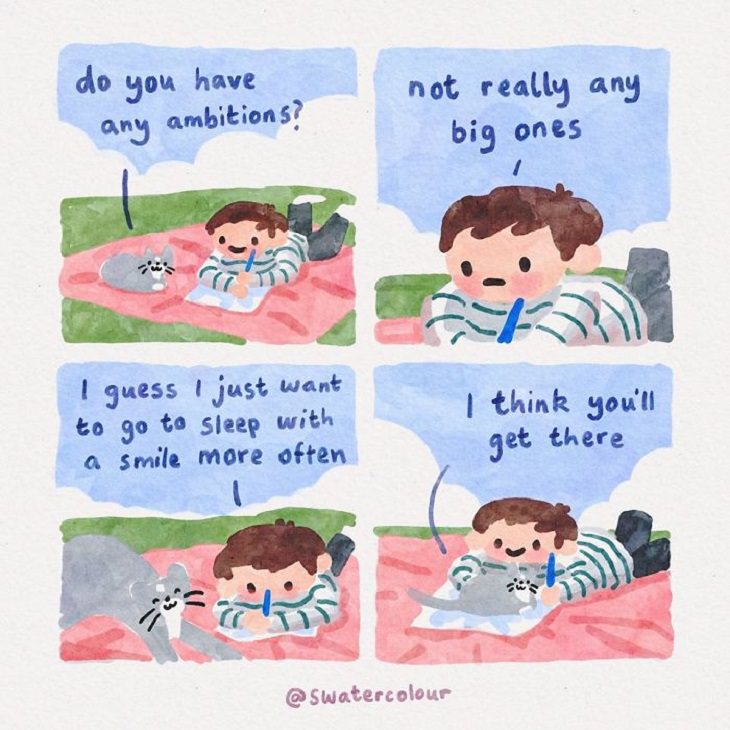 Comics About Cat Giving Mental Health Advice