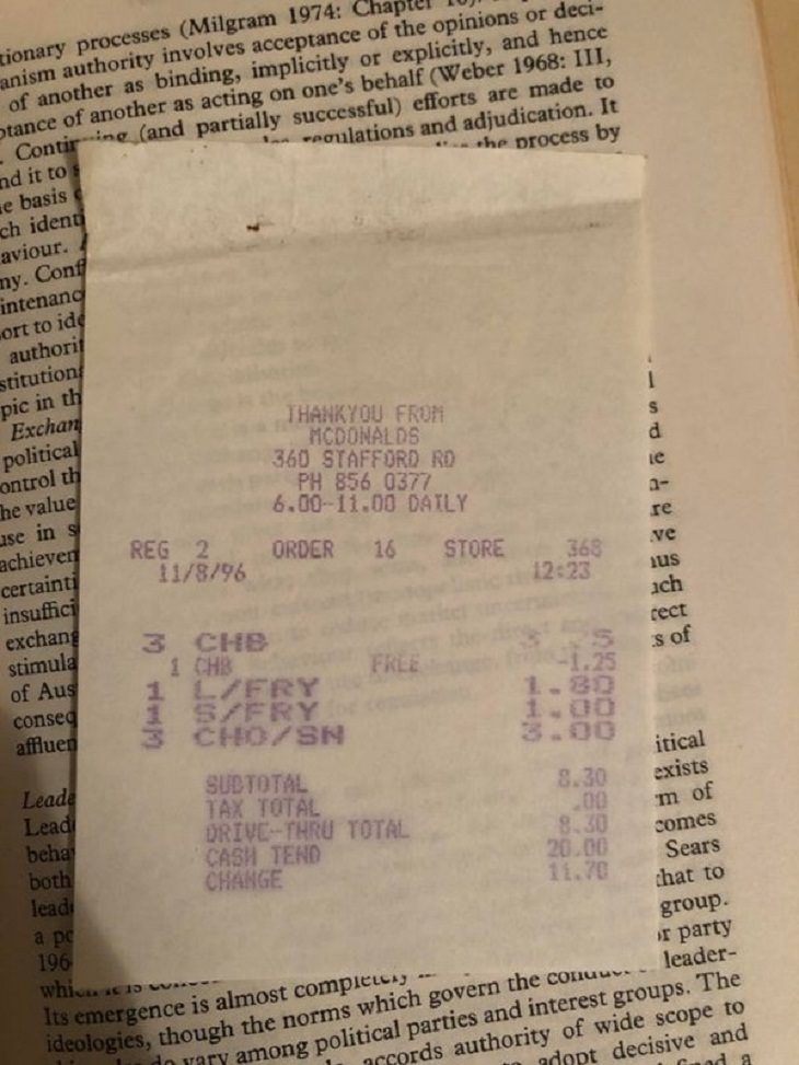 Forgotten Bookmarks McDonald's