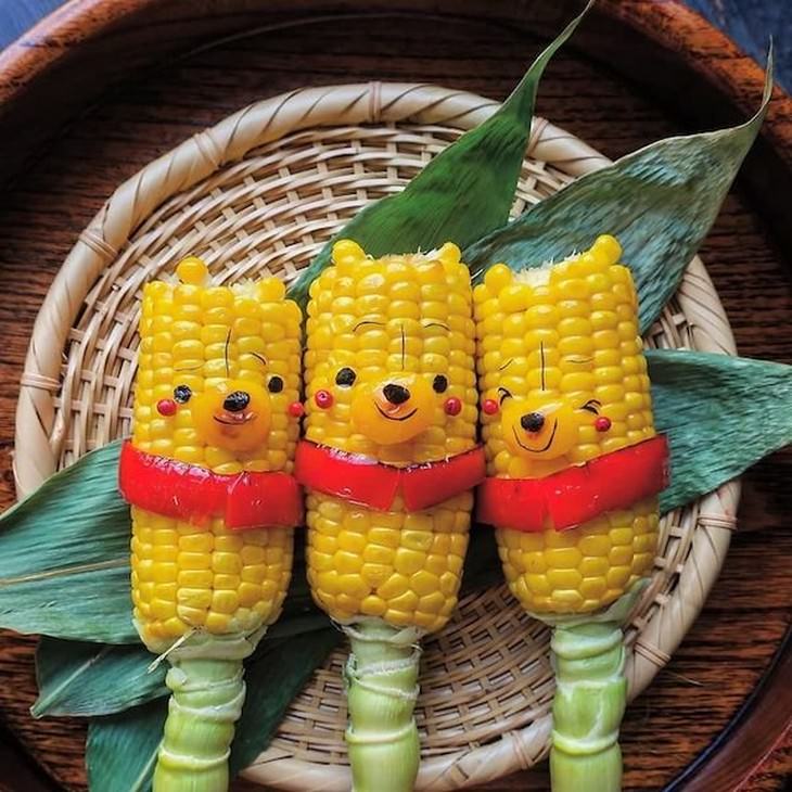 Etoni Mama's cute food art corn