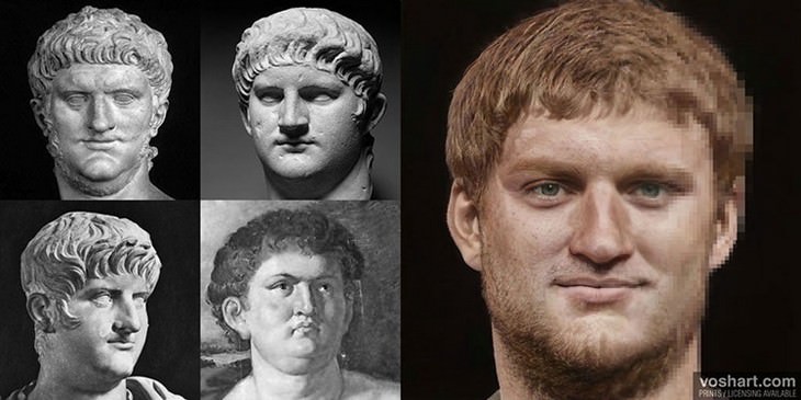 Realistic Portraits of Roman Emperors Made with AI Nero