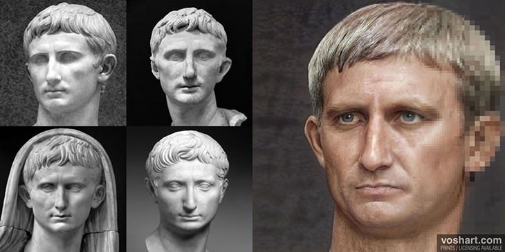 Realistic Portraits of Roman Emperors Made with AI Augustus