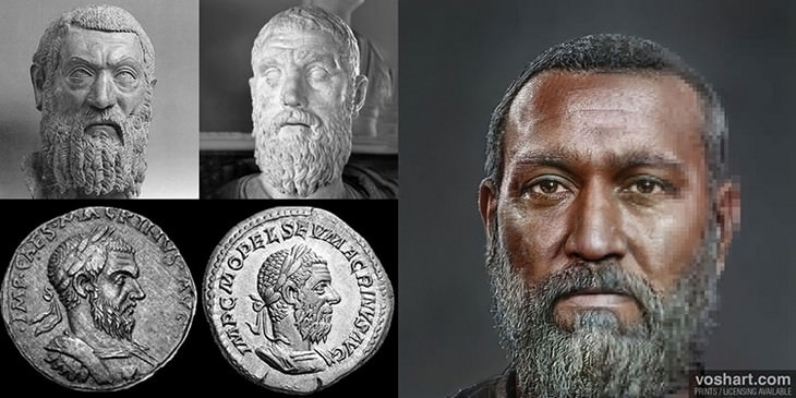 Realistic Portraits of Roman Emperors Made with AI Macrinus