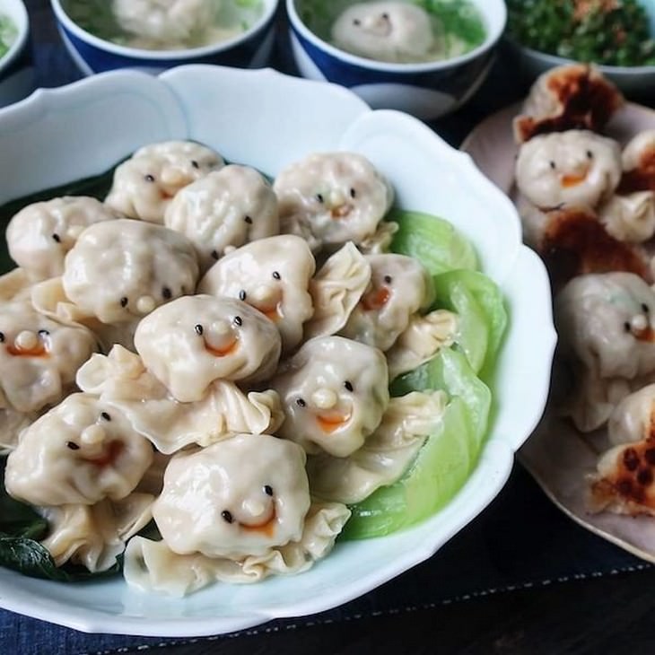 Etoni Mama's cute food art dumplings