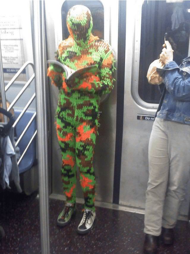 Weird Subway Passengers sweater person