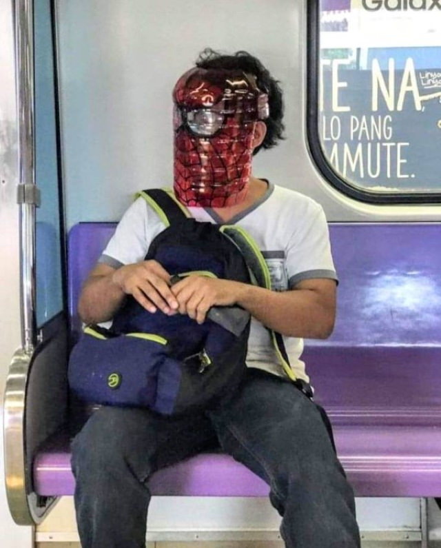 Weird Subway Passengers spider man 2