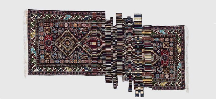 Traditional Azerbaijani carpets and wall-hangings with a creative modern twist designed by artist Faig Ahmed 