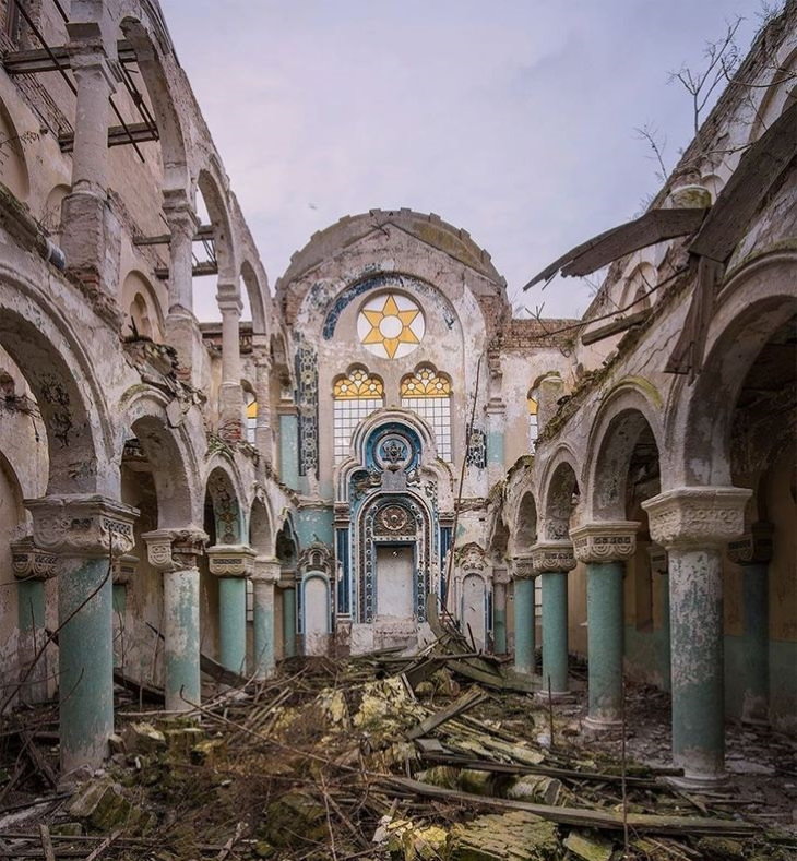 Abandoned European Buildings by Christophe Van De Walle This synagogue was completely abandoned in 1994