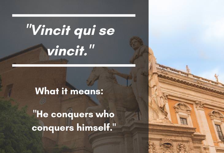 Latin Phrases,  conquers 