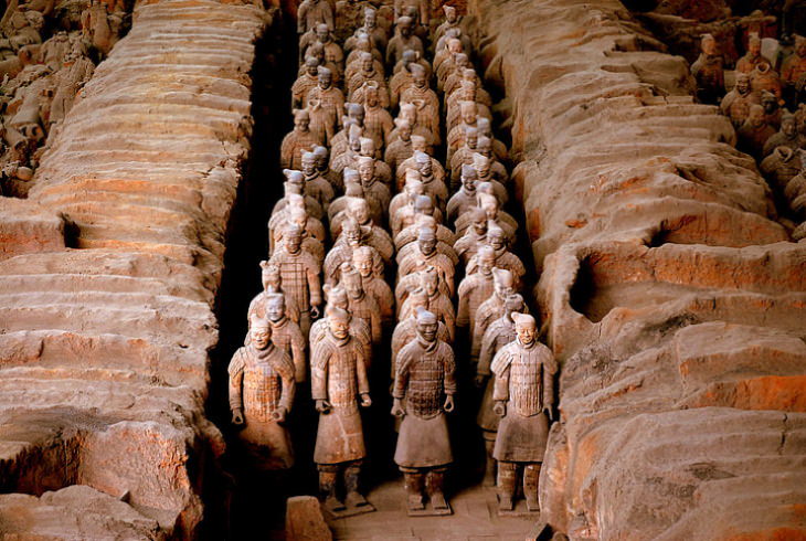 World-Famous Sculptures Terracotta Warriors (3rd century BC)