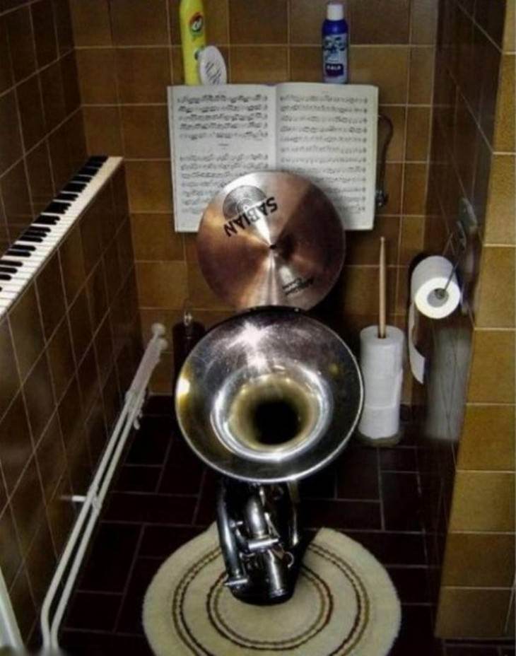Outrageous Toilet Designs musical instruments