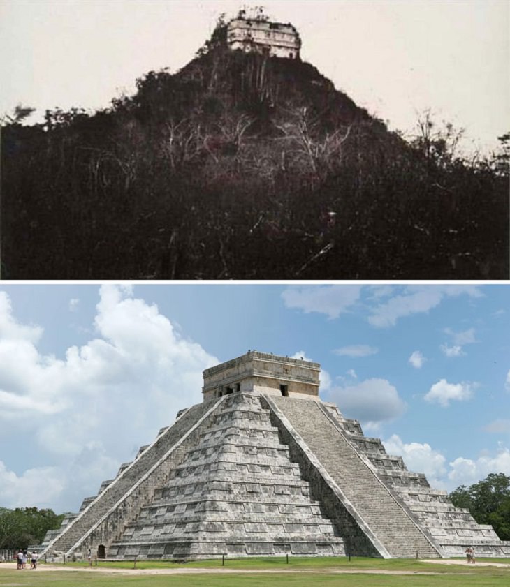 ‘Then And Now’ Pics, Chichen Itza,