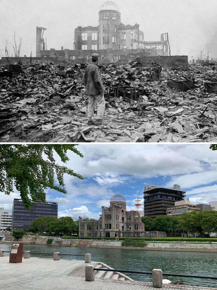 ‘Then And Now’ Pics, Atomic Bomb Dome