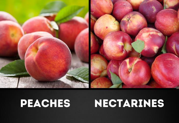 Food Pairs That Commonly Confuse Us, Nectarines vs. peaches