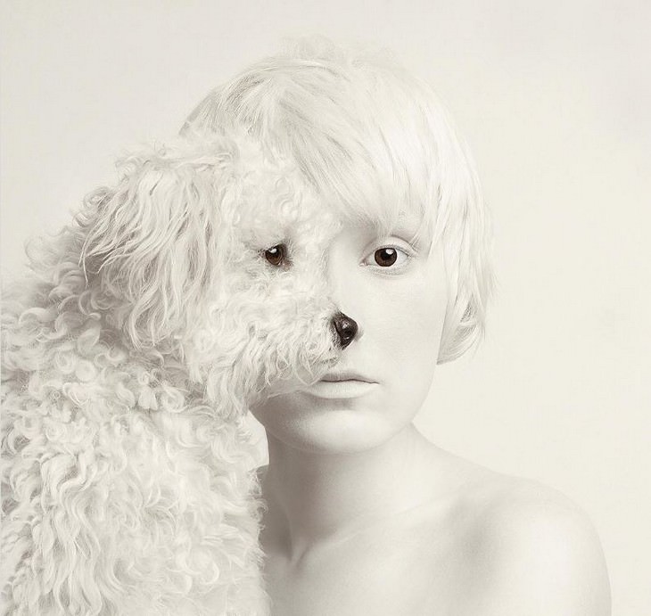 Digital Artist Combines Faces of People & Animals dog