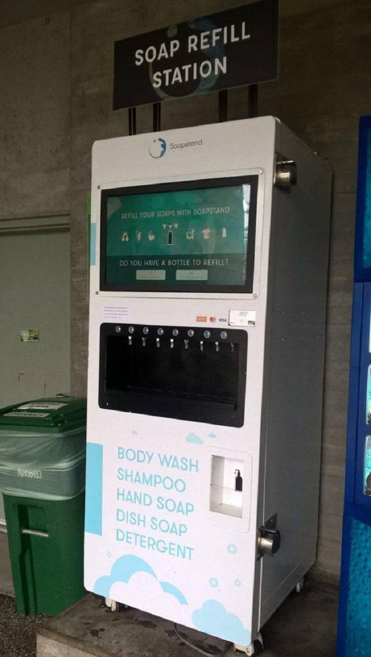 Eco-Friendly Upcycling, eco-friendly soap refill station