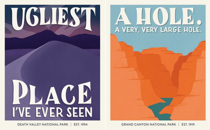 Terrible National Park Reviews Illustrated Death Valley National Park, Grand Canyon National Park