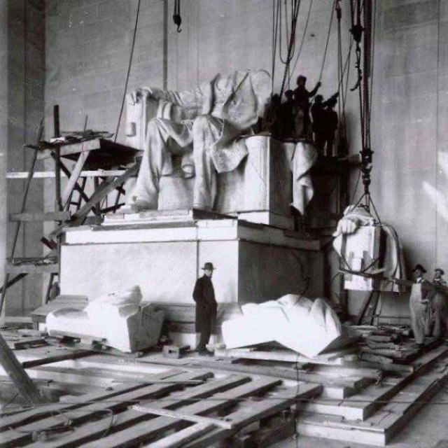 Vintage Photos The Lincoln Memorial under construction (circa 1914-1922)